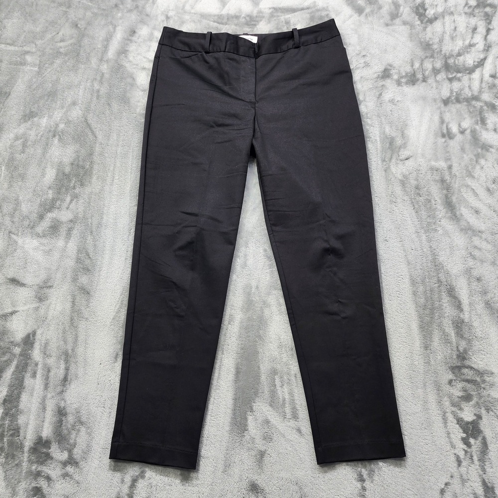 Liz Claiborne Pants Womens 6‎ Black Emma Classic Mid Rise Ankle Preppy Office